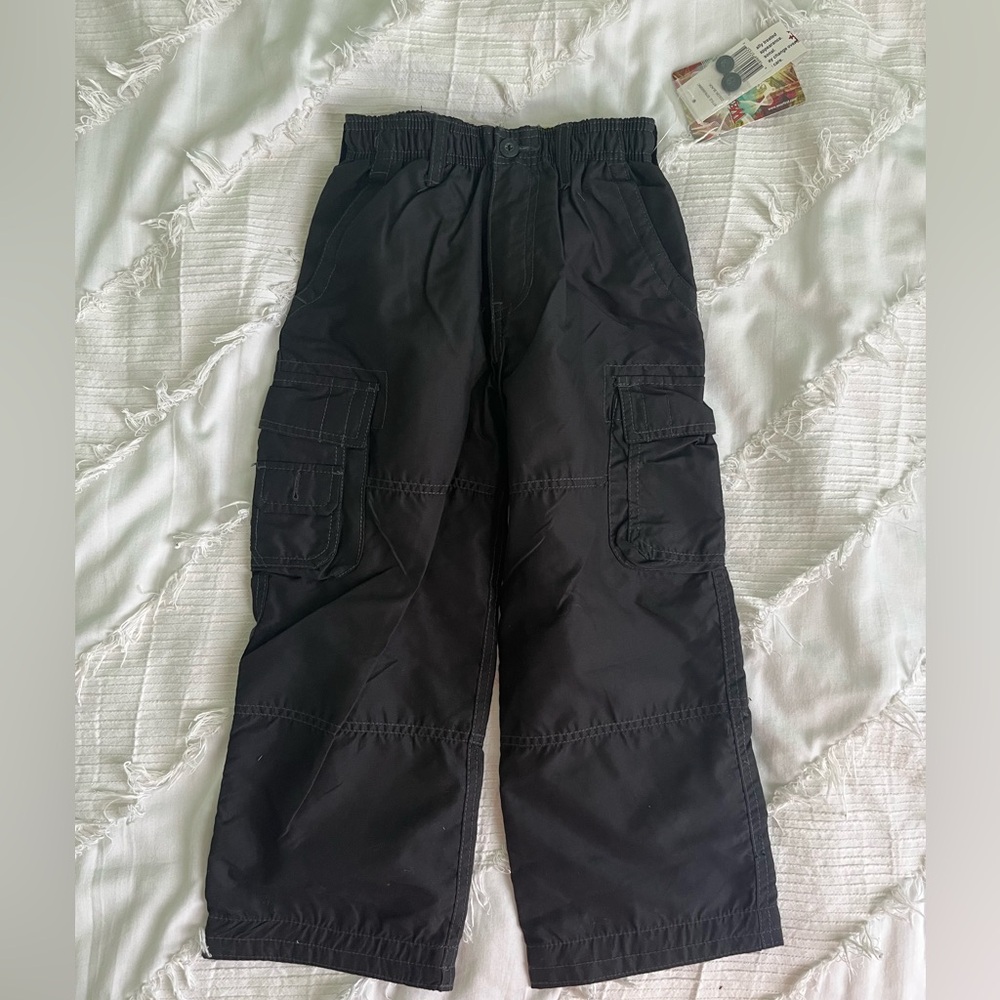 New! Kids Black Cargo Pants